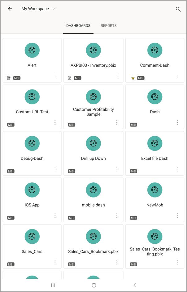 Mở dashboard