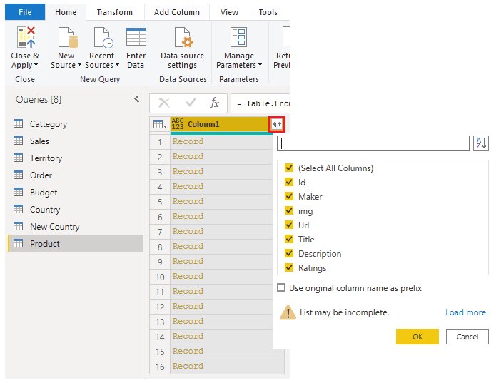 Bước 2: nhập tệp JSON