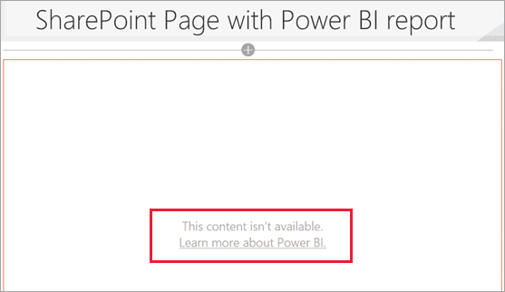 Báo cáo không tải trong Power BI Embedded