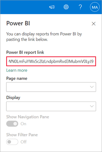 Bước 4 Thêm báo cáo Power BI Embedded vào trang SharePoint Online 