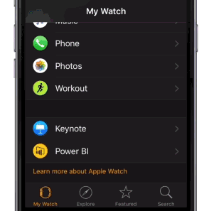 Cập nhật ứng dụng điều khiển Apple Watch trên iOS
