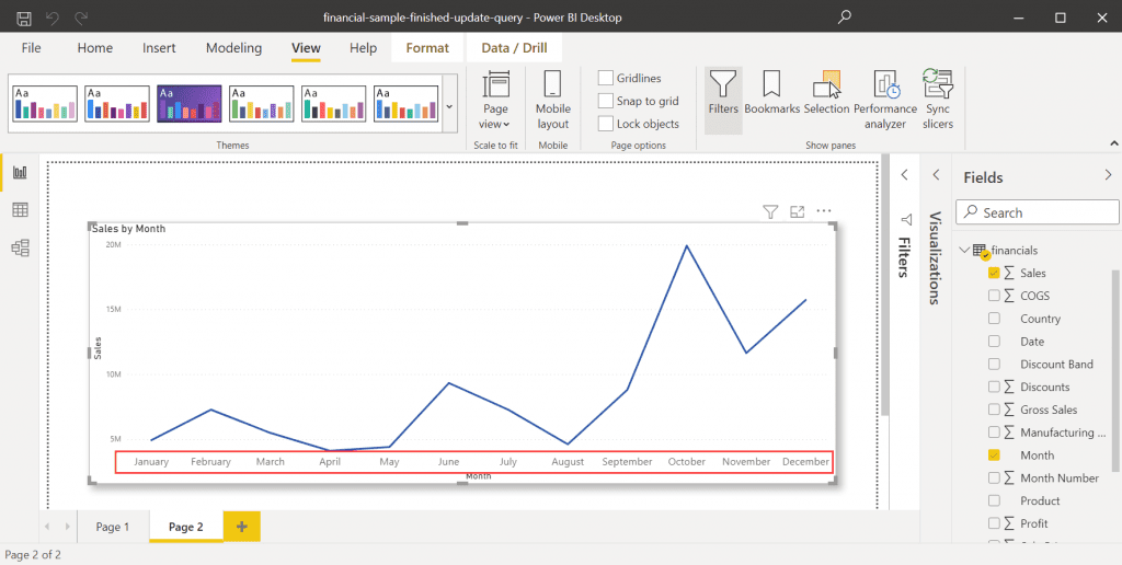 Bước 3: Thiết lập thêm một cột để sắp xếp trong Power BI Desktop