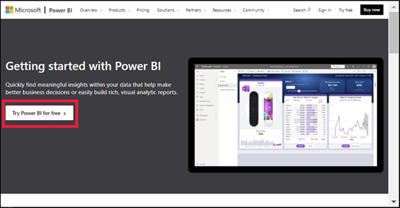 Bước 2: Cách đăng ký Power BI Service