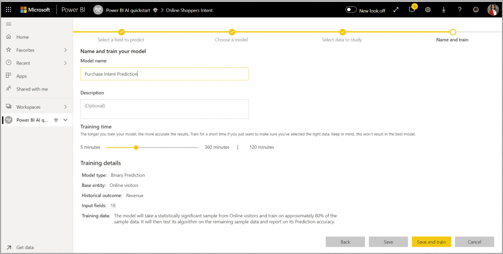 machine learning trên Power BI
