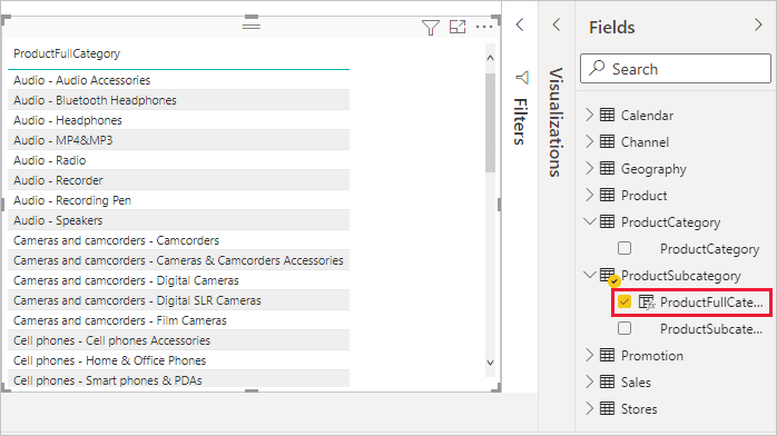 Bước 1: Sử dụng cột tính mới trong Power BI Desktop