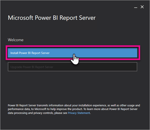 Chọn Install Power BI Report Server