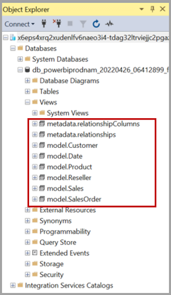 Hiển thị SQL DB trong truy vấn trên datamart