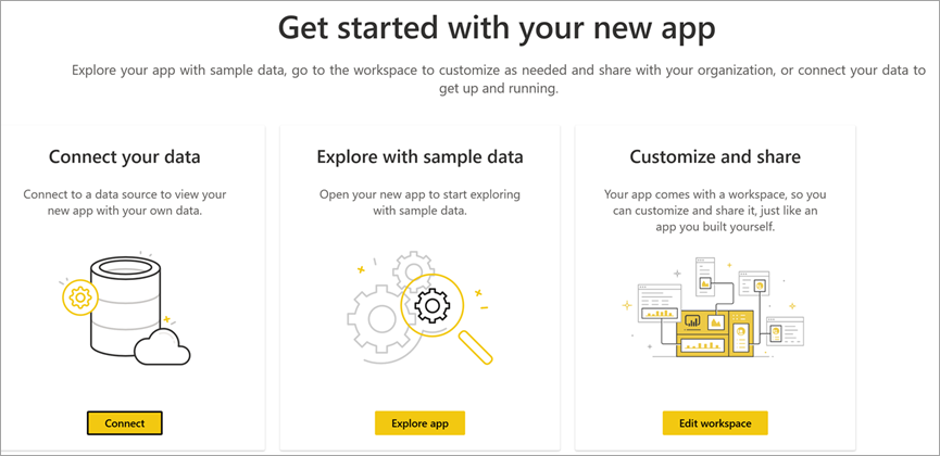 Bước 2: Mở một app trên Power BI Service