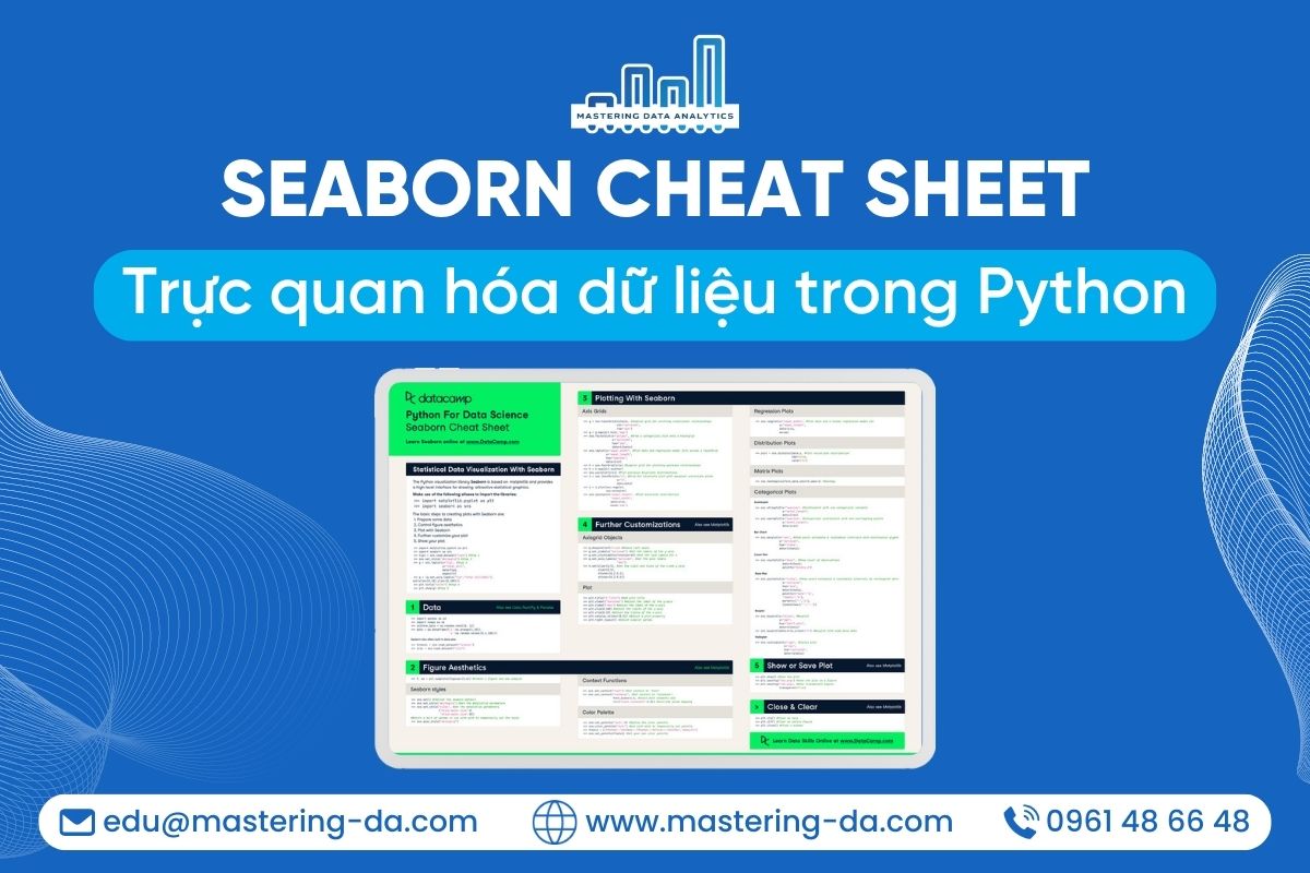 Seaborn Cheat Sheet Tr C Quan H A D Li U Trong Python Mastering