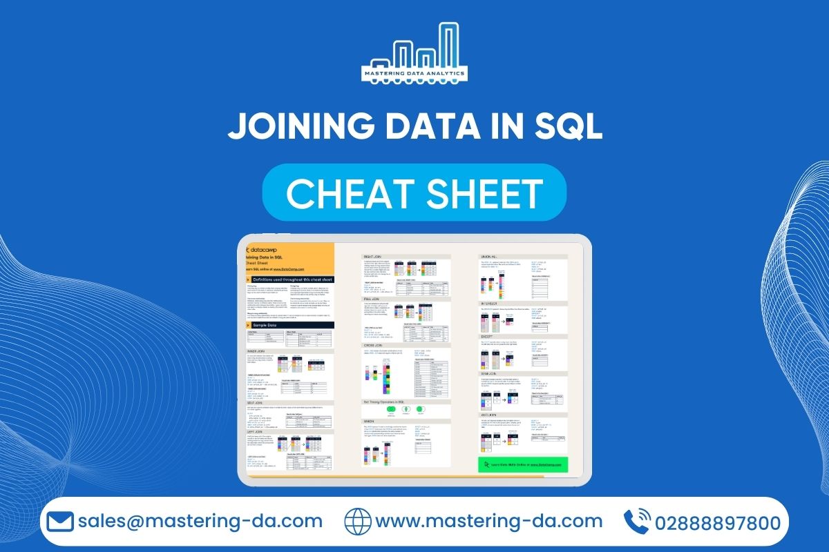 Joining Data In Sql Cheat Sheet Mastering Data Analytics 6605