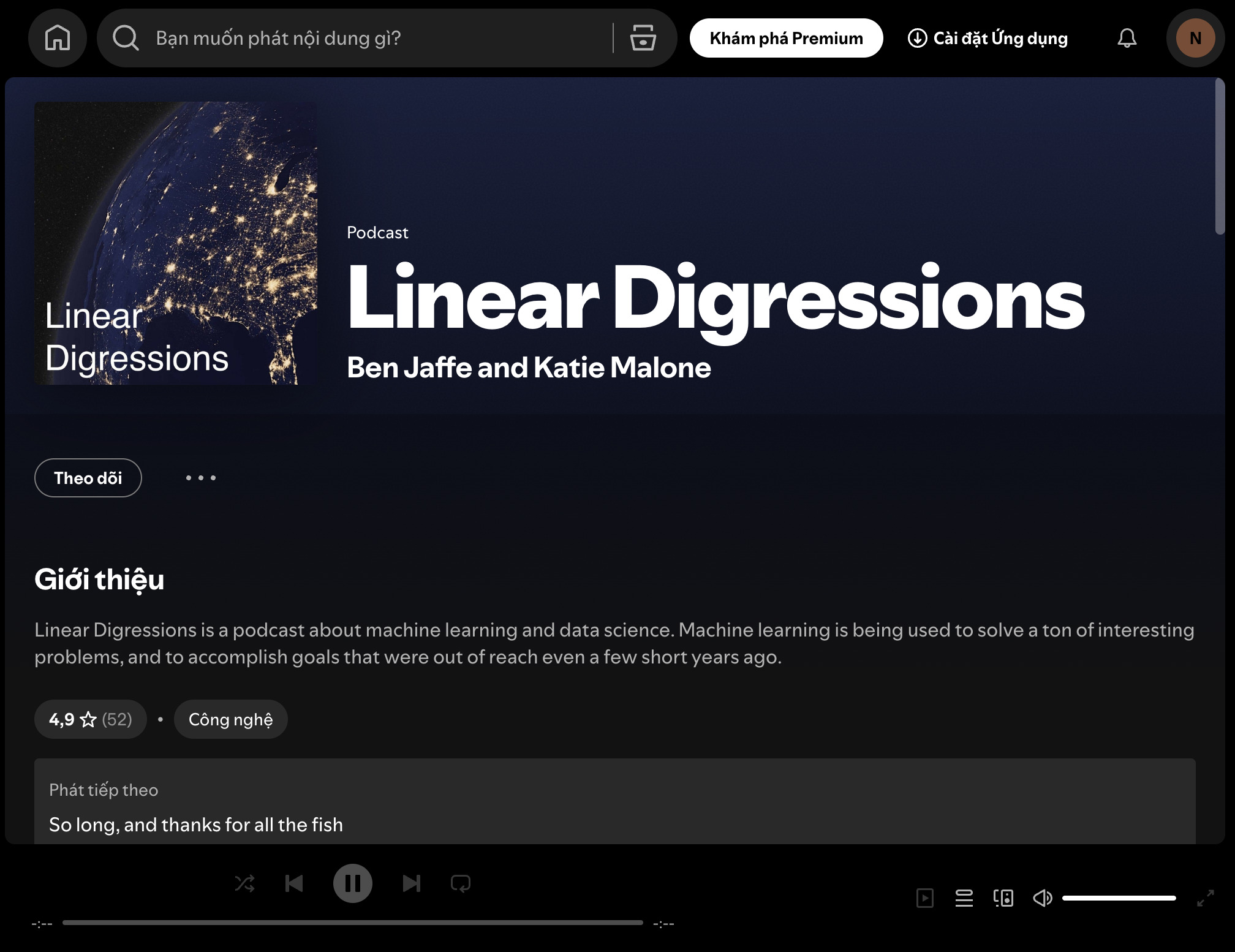 Linear Digressions - Kỹ năng phân tích dữ liệu