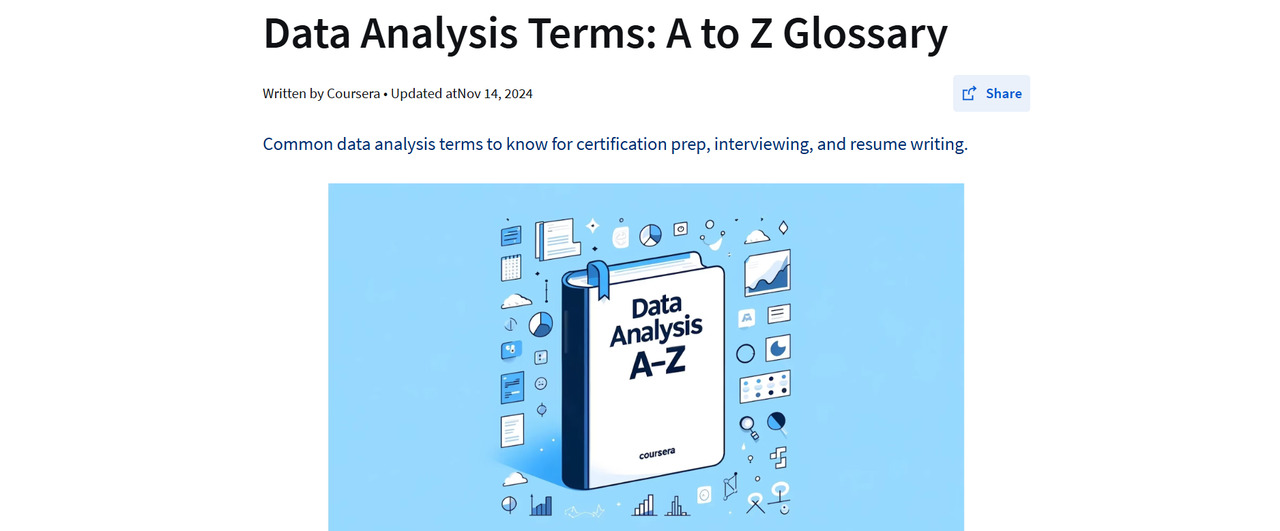 Từ điển chuyên ngành Data Analytics từ Coursera