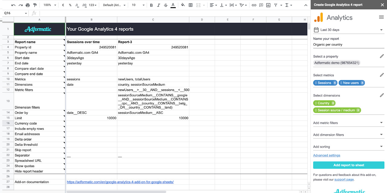 Phân tích dữ liệu: Google Analytics Add-on