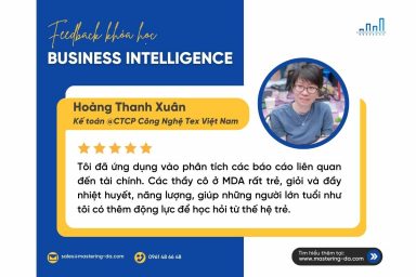 Tôi đã ứng dụng vào phân tích các báo cáo liên quan đến tài chính, tôi cảm thấy hào hứng và choáng ngợp vì nội dung được cung cấp trong khóa học