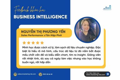 Mình học được cách xử lý, làm sạch dữ liệu chuyên nghiệp. Đặc biệt là hiểu rõ mô hình, cấu trúc dữ liệu từ đó nắm bắt được mấu chốt vấn đề và biểu diễn chart, tìm ra insight. Giảng viên rất nhiệt tình, dù sau cả ngày làm việc nhưng vào học không buồn ngủ, rất hấp dẫn